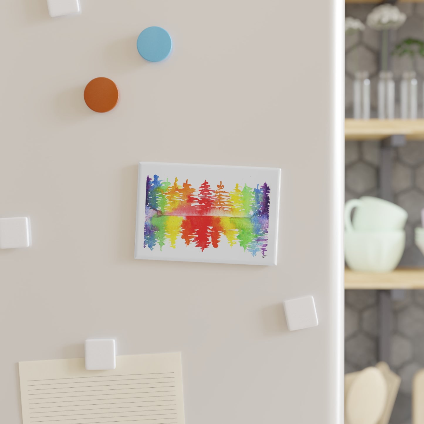Vibrant Rainbow Forest Magnets - Set of 1 & 10 Pcs