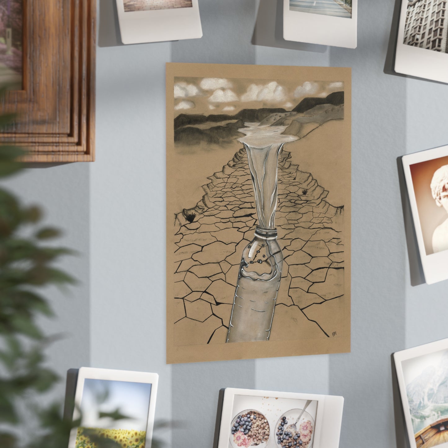 The Price of Greed Poster -Thought-Provoking Unframed Print - Water Scarcity Awareness Art